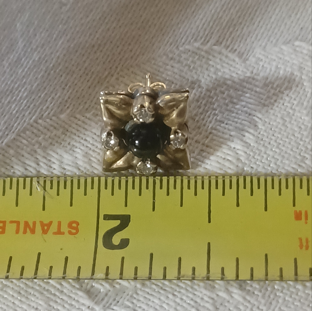 LAGOS Arcadian Onyx and Diamond Flower Stud Earrings, SS & 18k - Picture 13 of 13
